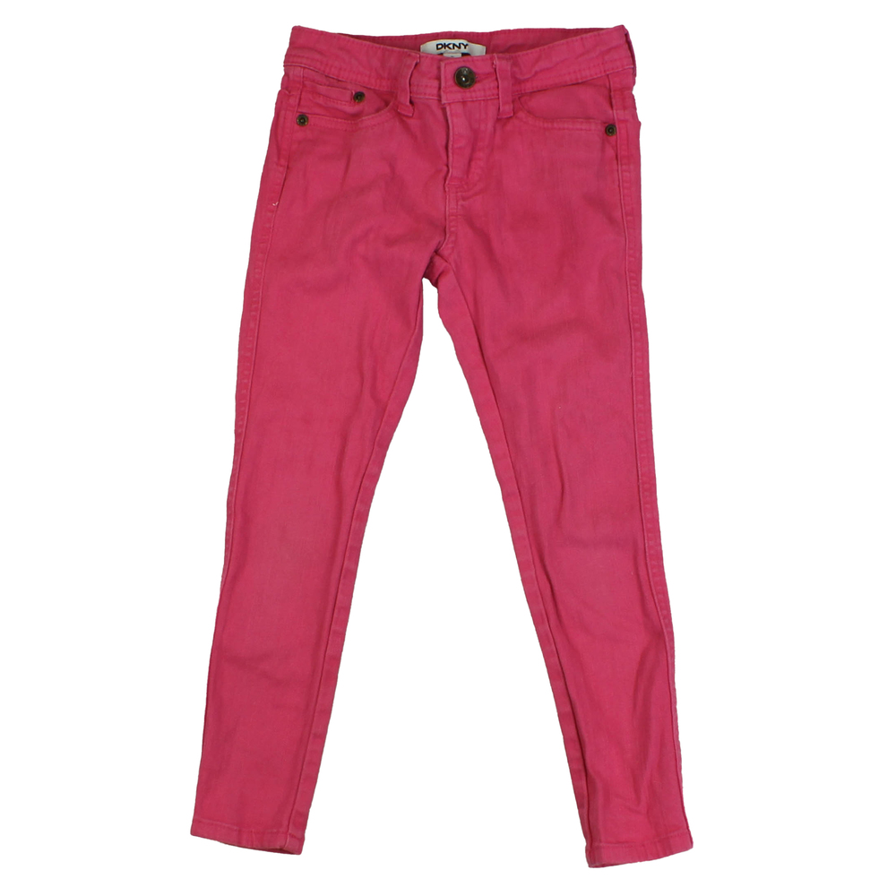 DKNY Girls Pink Jeans size: 7 Years